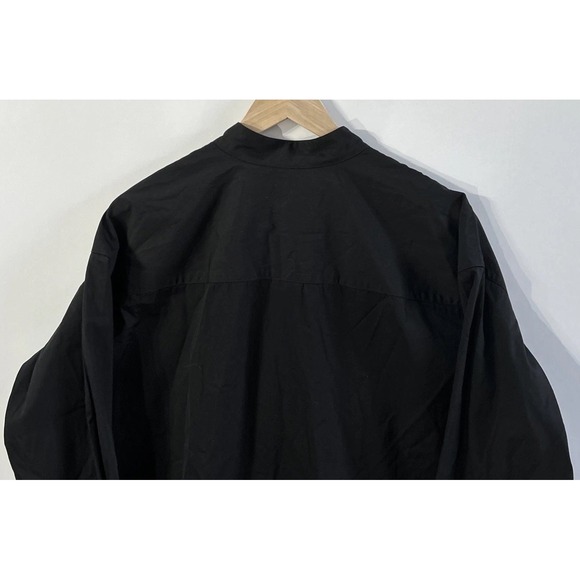 Frank &‎ Eileen TORI Italian Tuxedo Shirtdress Black Cotton XS Pockets Oversized - Picture 9 of 16